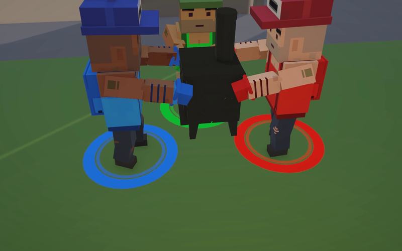 Three movers carrying a heavy wood stove up the mountain path
